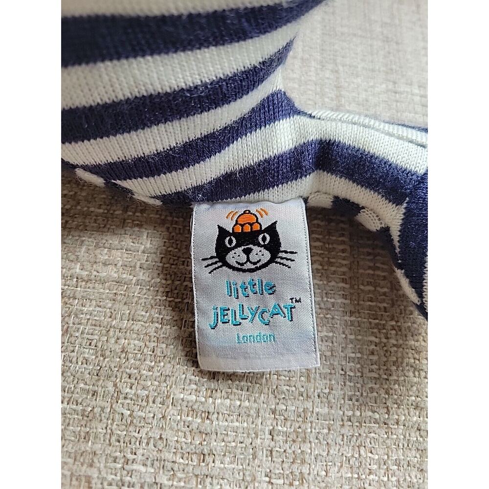Jellycat Walter Whale Blue & White Striped Plush Rattle Stuffed Toy 9" - Picture 4 of 5